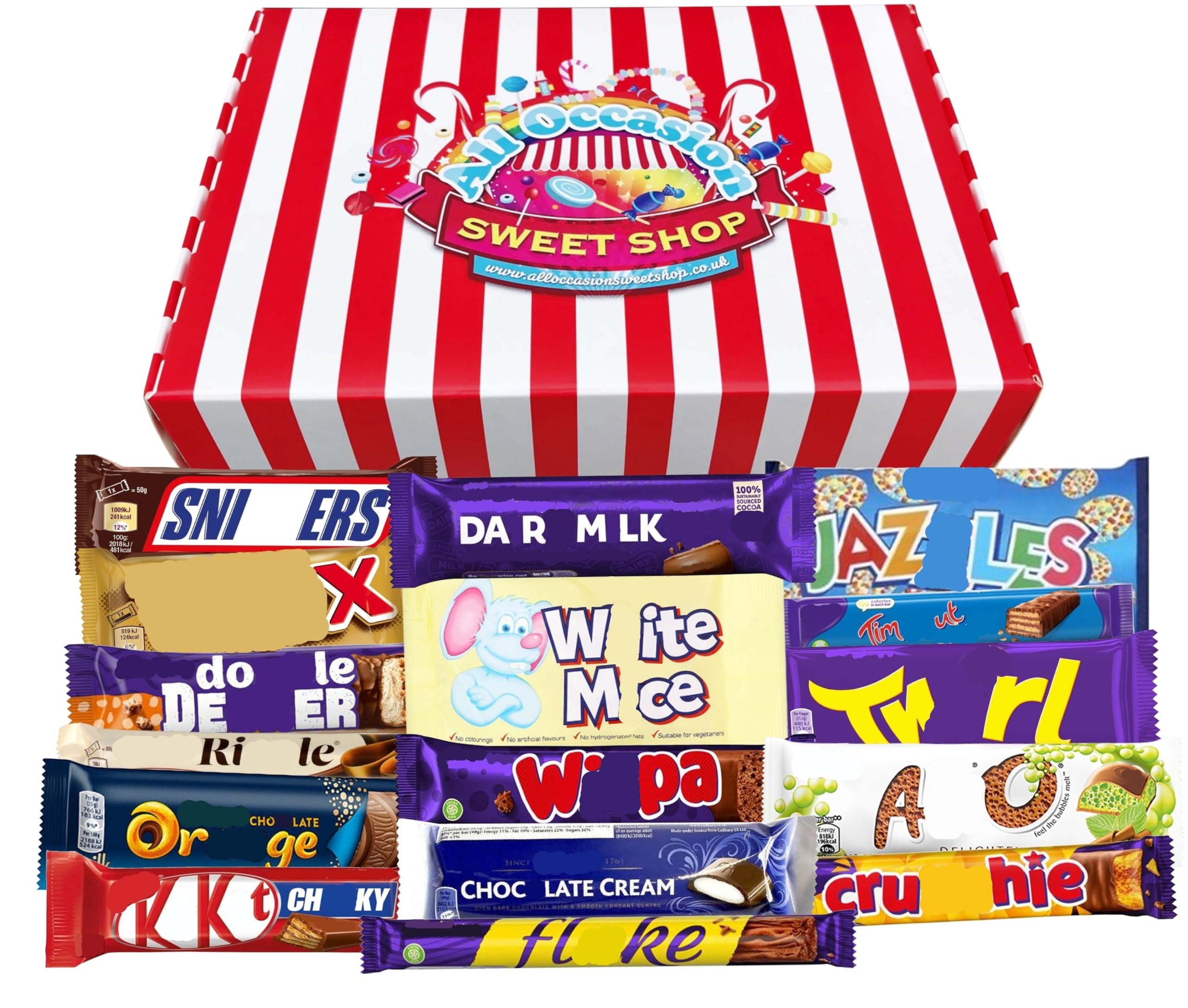 Chocolate Gift Box Hamper | Assorted Box of Chocolates | Full Size Chocolate Bars | Happy Birthday Sweet Treats Gift Box