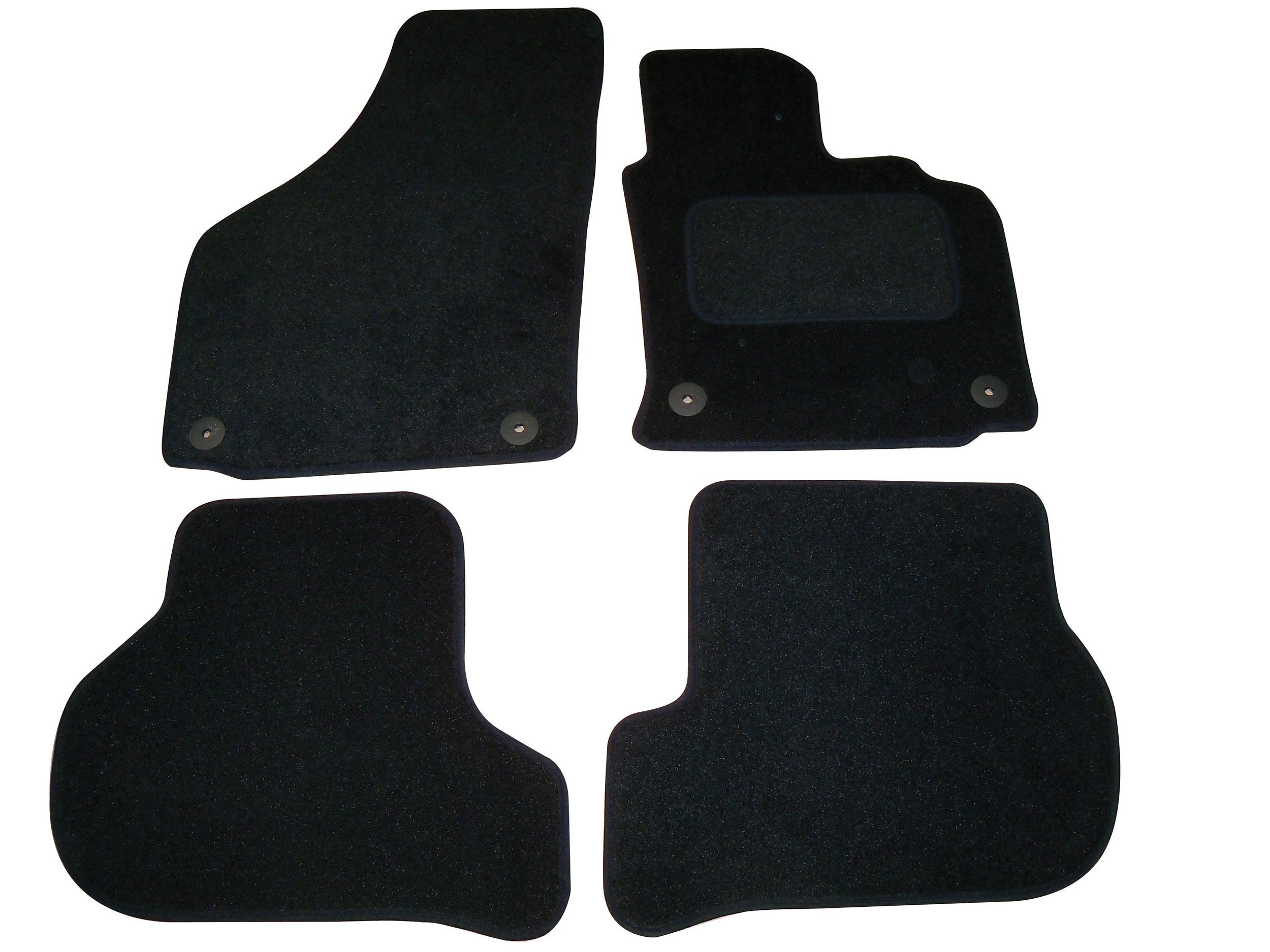 Sakura Car Mats for Volkswagen Golf MK5 with Round Clips Fits 2007 to 2009 Models - Black