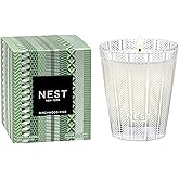NEST New York Scented Classic Christmas Tree Candle, Birchwood Pine - 8.1 oz - Up to 60-Hour Burn Time - Reusable Glass Vesse
