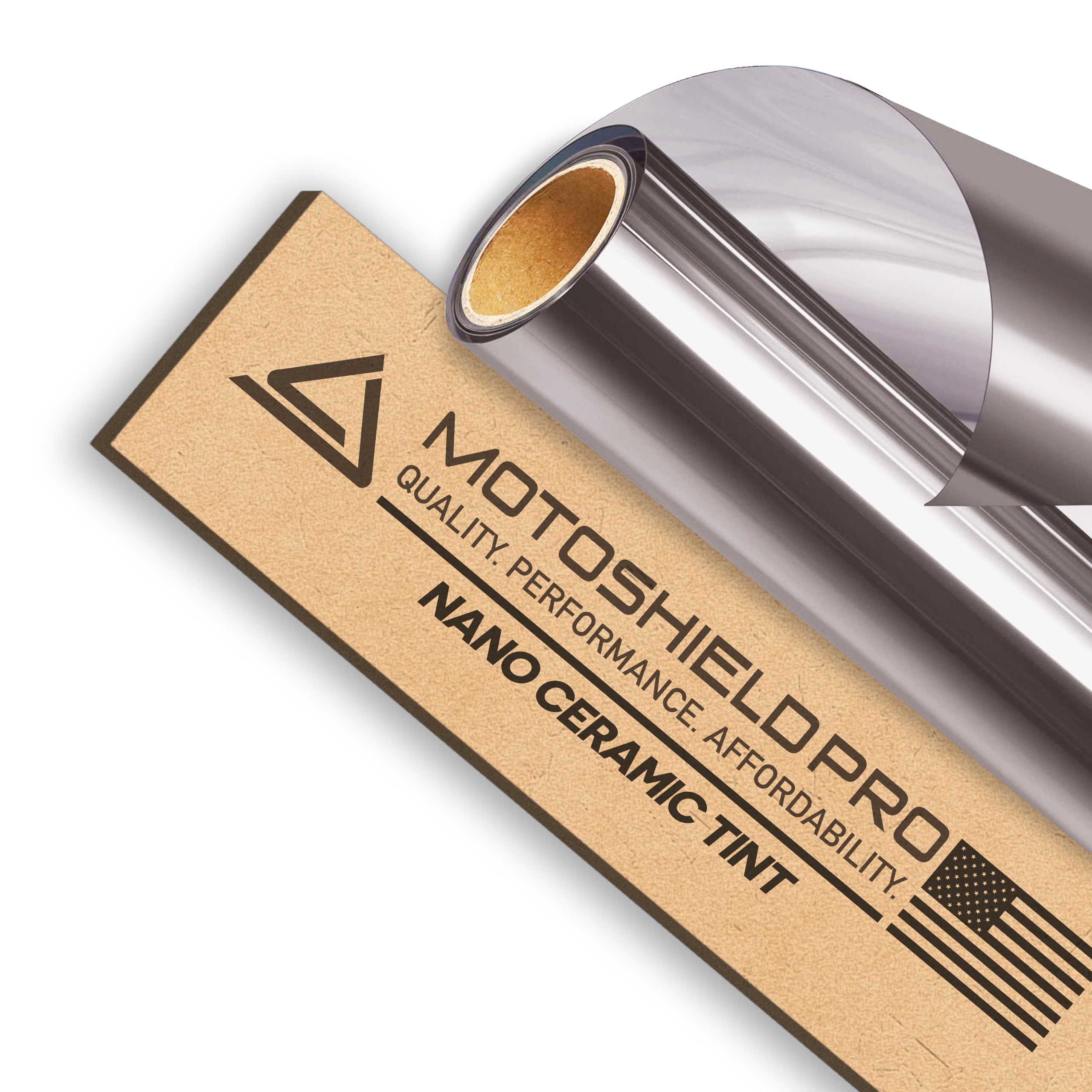 Motoshield Pro Premium 2mil Ceramic Window Tint For Auto - 20 Inches x 10 Feet (50%) [99% Infrared Heat Reduction/Blocks 99% UV] Window Film Roll