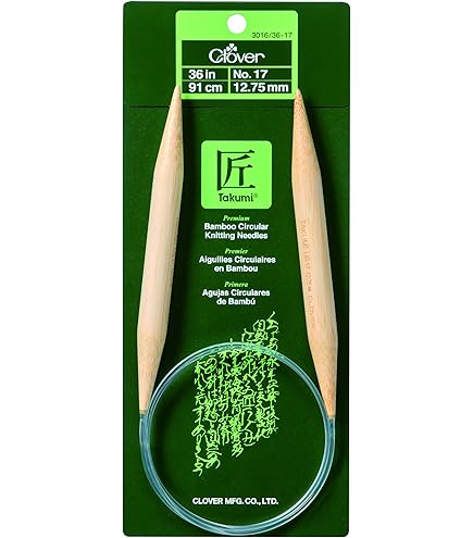 Amazon.com: Clover Bamboo Circular Knitting Needles 24in/ No.17, 24