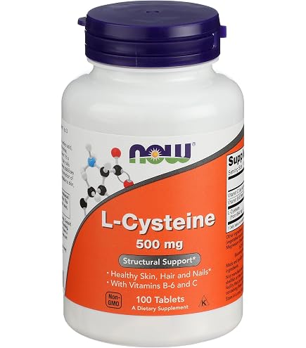 NOW Foods Supplements, L-Cysteine 500 mg with Vitamins B-6 and C, Structural Support*, 100 Tablets : Everything Else