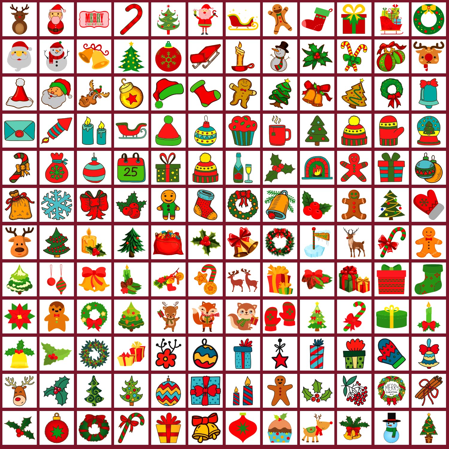 Partywind 408 PCS Individually Wrapped Christmas Temporary Tattoos for Kids Stocking Stuffers, Christmas Holiday Decorations Party Supplies Favors, Xmas Tattoo Stickers for Boys and Girls