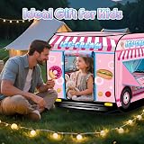 deAO Ice Cream Truck Foldable Play Tent for Indoor Outdoor Playhouse Kids 3 4 5 view 7