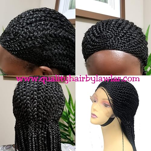 Cornrow Braided Wig For Black Women Lace Front Braided Wig Box