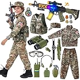 Qivbicy Kids Army Costume for Boys, Solider Boy Dress up, Halloween Costumes for Boys
