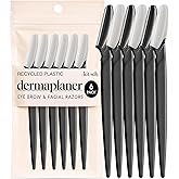 Kitsch Dermaplane Razor for Women Face &ndash; Black, 6 pcs | Face Razors for Women &amp; Men, Eyebrow Razor &amp; Face Shaver &ndash; Exfoliating Facial Razor &amp; Dermaplaner as Tool for Smoother Skin