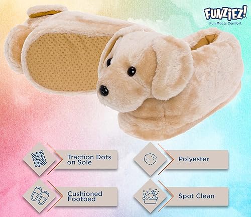 Funziez! Golden Retriever Dog Slippers Animal Slippers Novelty