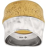 Silpada 'Rain or Shine' Textured Ring in Sterling Silver and Brass