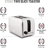 Haden Stoke 2 Slice Toaster Brushed Stainless Steel 750W Browning Control view 3