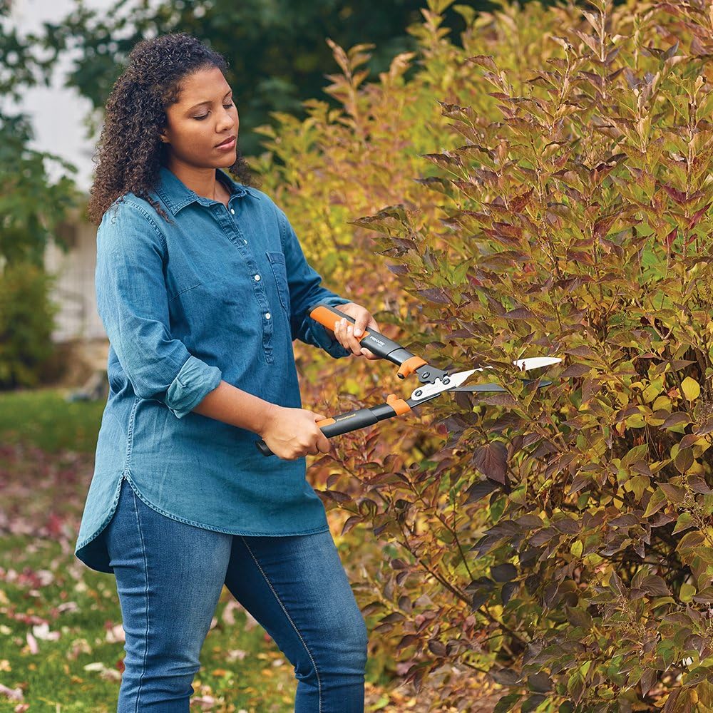 Fiskars Garden 392861-1002 Powergear2 Hedge Shears, 23", Black/Orange : Garden & Outdoor