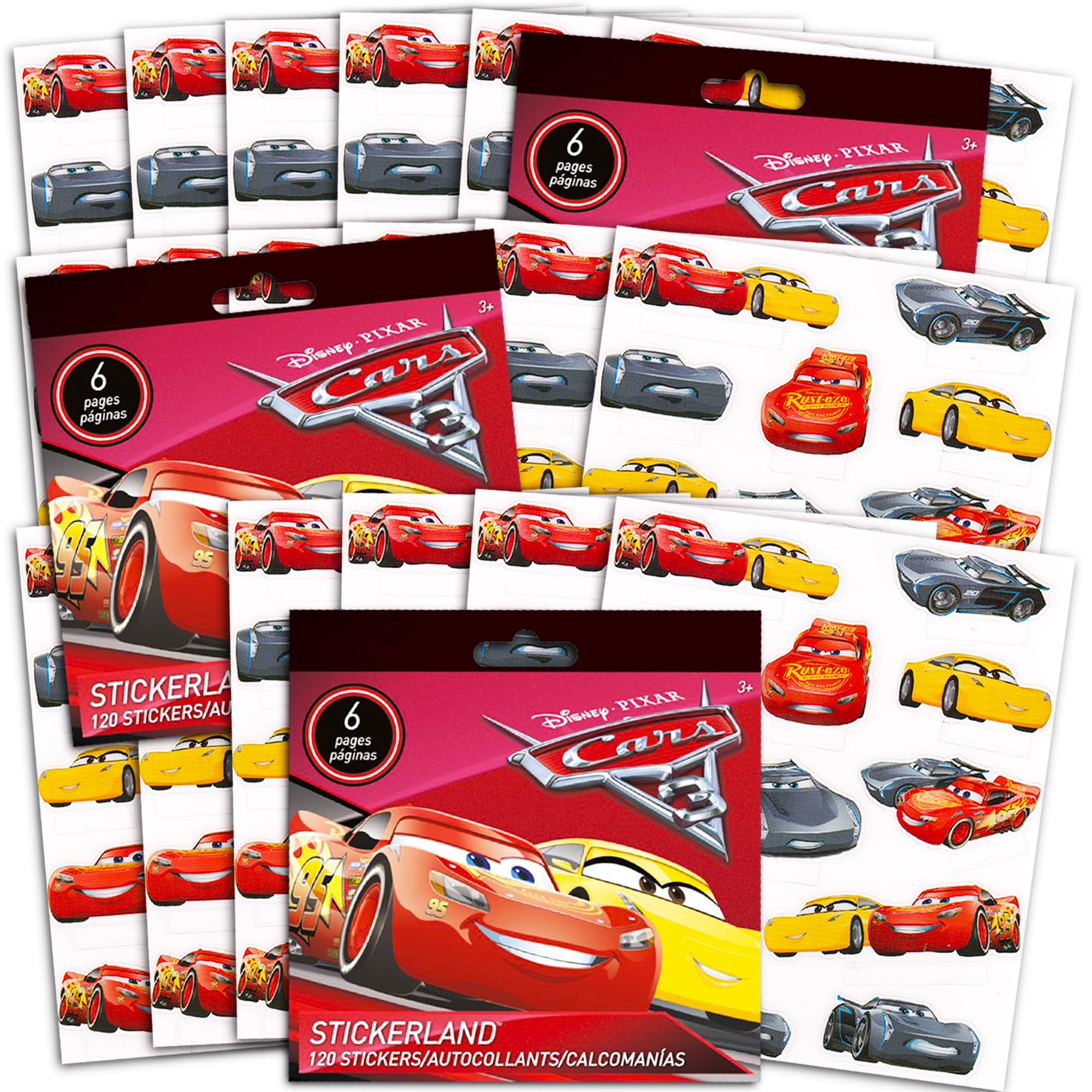 Photo 1 of Disney CARS 3 Movie Cars Stickers Party Favors - Bundle with 18 Sheets and Over 200+ Stickers (Cars Party Supplies)
