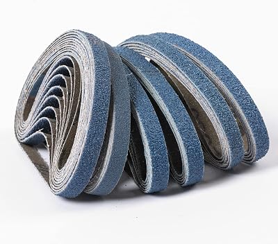 UPWOOD 40pk Sanding Belts 10x330mm 40/60/80/120 Grit Zirconium Corundum 3/8"x13"