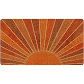 Nogrit Boho Coir Doormat for Outdoor Entrance Front Door Mats Boho Welcome Mat Door Mat Outdoor Indoor Door Mats for Entryway, 17x30 (Retro Sun)