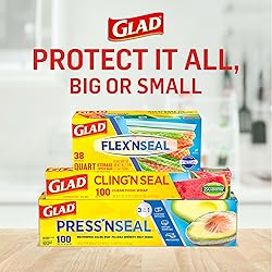 Glad Cling N Seal Plastic Food Wrap, 100 Square