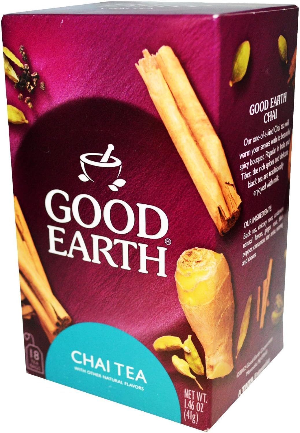 GOOD EARTH TEA,CHAI,ORIG,S1351386, 18 BAG Health