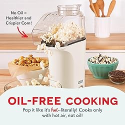 DASH Hot Air Popcorn Popper Maker with Measuring