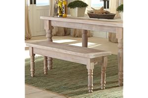 Grain Wood Furniture Valerie Solid Wood Bench with a Driftwood Finish