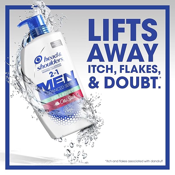 HEAD AND SHOULDERS OLD SPICE PURE SPORT 2-IN-1 ANTI-DANDRUFF SHAMPOO + CONDITIONER 31.4 FL OZ