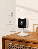 GNCC 1080P WiFi Baby Monitor Camera Night Vision Two-Way Audio Alexa App view 2