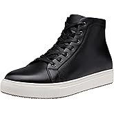 Jousen Men's Casual Shoes High Top Premium Leather Fashion Sneakers Dress Boots for Men