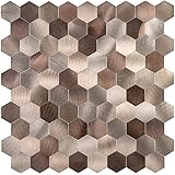 Metal backsplash tiles