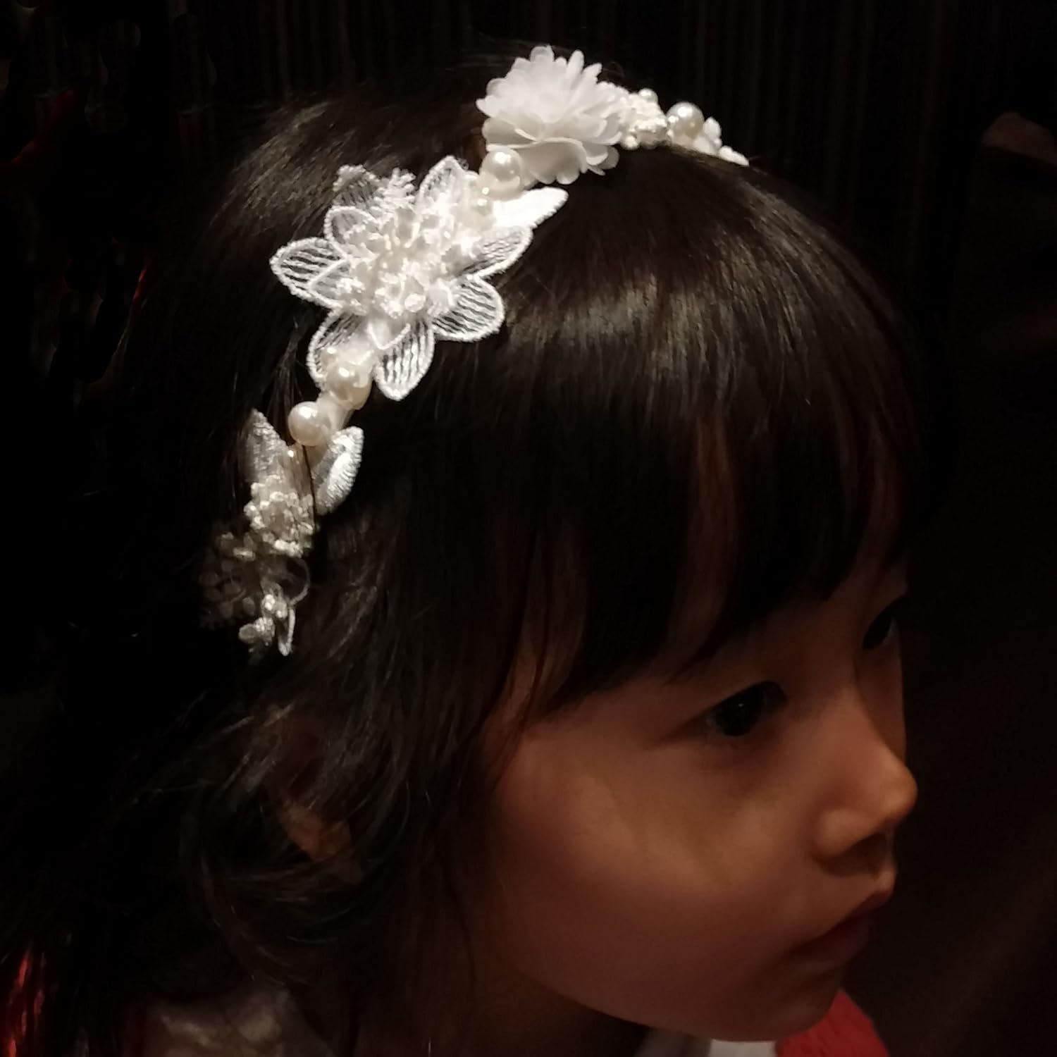 Amazon Com Tiny White Flower Wreath Embroidery Lace Headband
