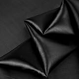 DIVINA VITAE Satin Fabric by the Yard 60in Wide Black Silk Like Dress Material view 2