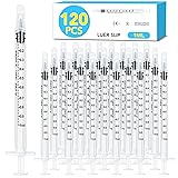 120 PCS 1ml Syringe with Cap for Liquid, Oral