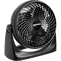 Amazon Basics 3 Speed Small Room Air Circulator Fan, 7-Inch Blade, Black, 6.3"D x 11.1"W x 10.9"H