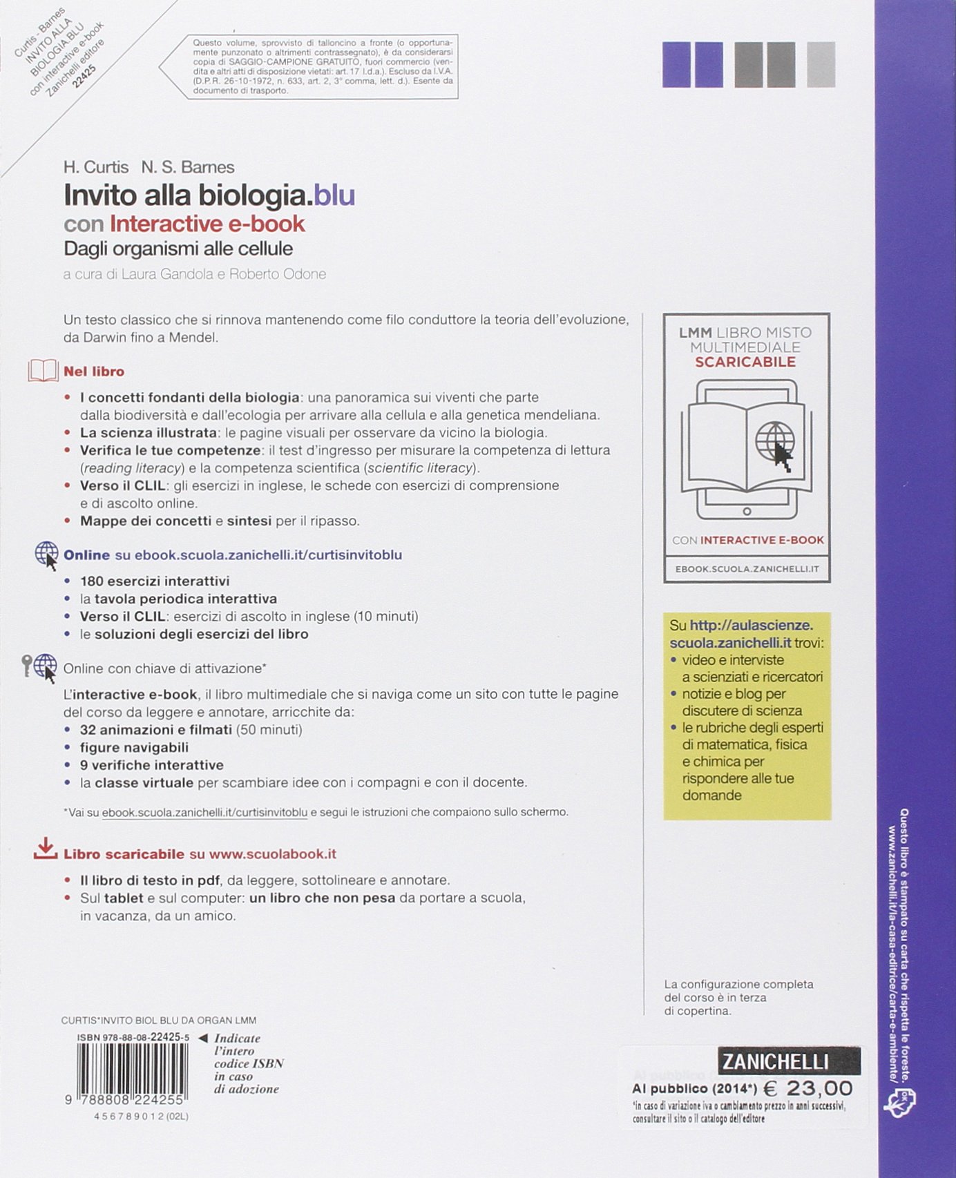 Invito Alla Biologia Blu Dagli Organismi Alle Cellule Per