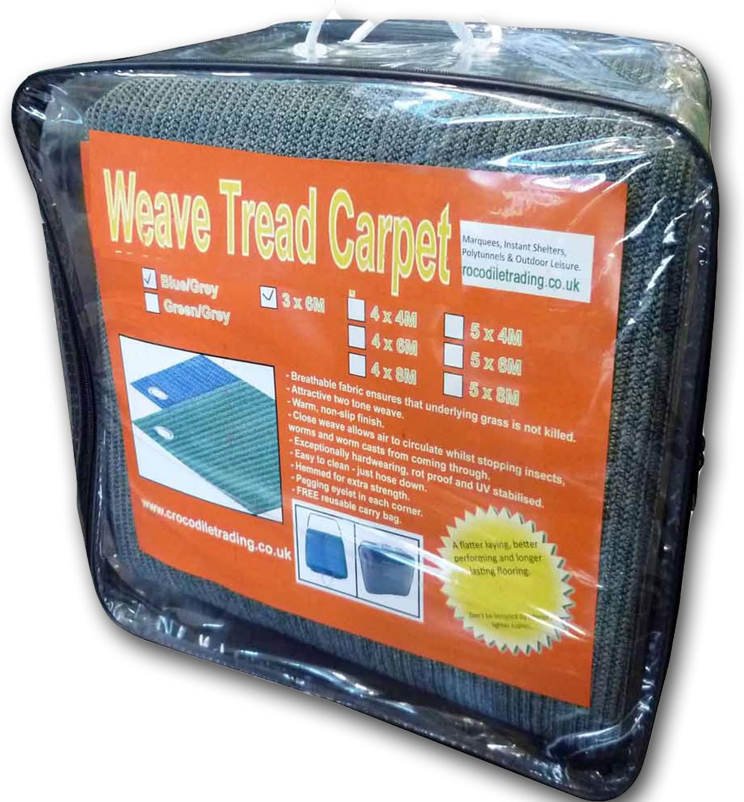 Multiple Widths & Lengths...Club Warden Approved. Suits, Caravan Awning | Marquees | Gazebo | Camping | Leisure | Festival. A Flatter Laying, Better Performing and Longer Lasting Outdoor Flooring. (3m x 3m Blue)
