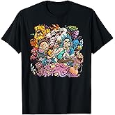 Rick and Morty Brian Allen Group Illustration T-Shirt Small