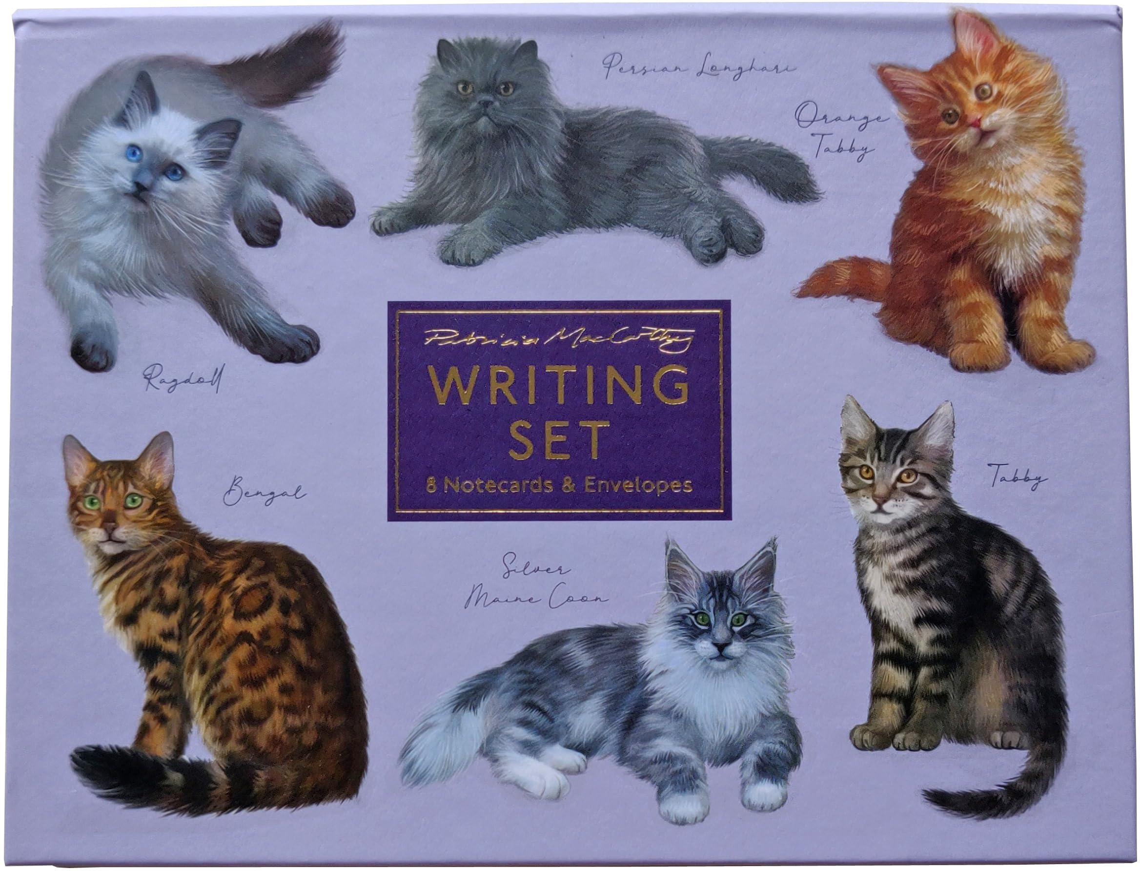 Cats Notecards and Envelope Set - Designed by Patricia MacCarthy