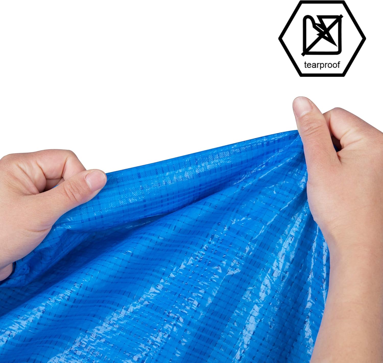 Cartman Poly Tarp Cover 10 x 12 Feet, Multi-Purpose Waterproof, 60GSM Blue: Home Improvement