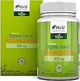 Ashwanghanda Organic KSM66 300mg Vegan Capsules | 90 Ashwagandha Capsules - 3 Month’s Supply | Certified Organic Ashwagandha KSM-66 by the Soil Association | Ayurvedic Withania Somnifera | Made in the UK by Nu U Nutrition