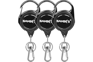 SAMSFX Fly Fishing Zinger Retractor for Anglers Vest Pack Tool Gear Assortment Combo 3pcs in Pack
