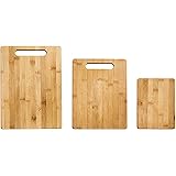 Farberware 3-Piece Bamboo Cutting Board, Set of 3 Assorted Sizes, Brown