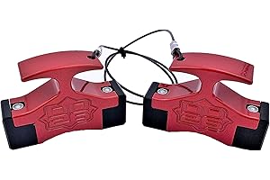 DD26 Fishing Mean Stop Gen 2 Hydraulic Steering Locks (Comes with .75" Diameter 4" Width Rod Clips) (Red)