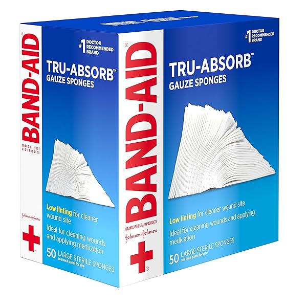 BAND-AID® BRAND TRU-ABSORB™ GAUZE SPONGES 4X4IN, 50 COUNT