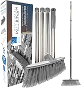 TDBS The Dustpan and Brush Store Soft Broom Grey Steel Handle