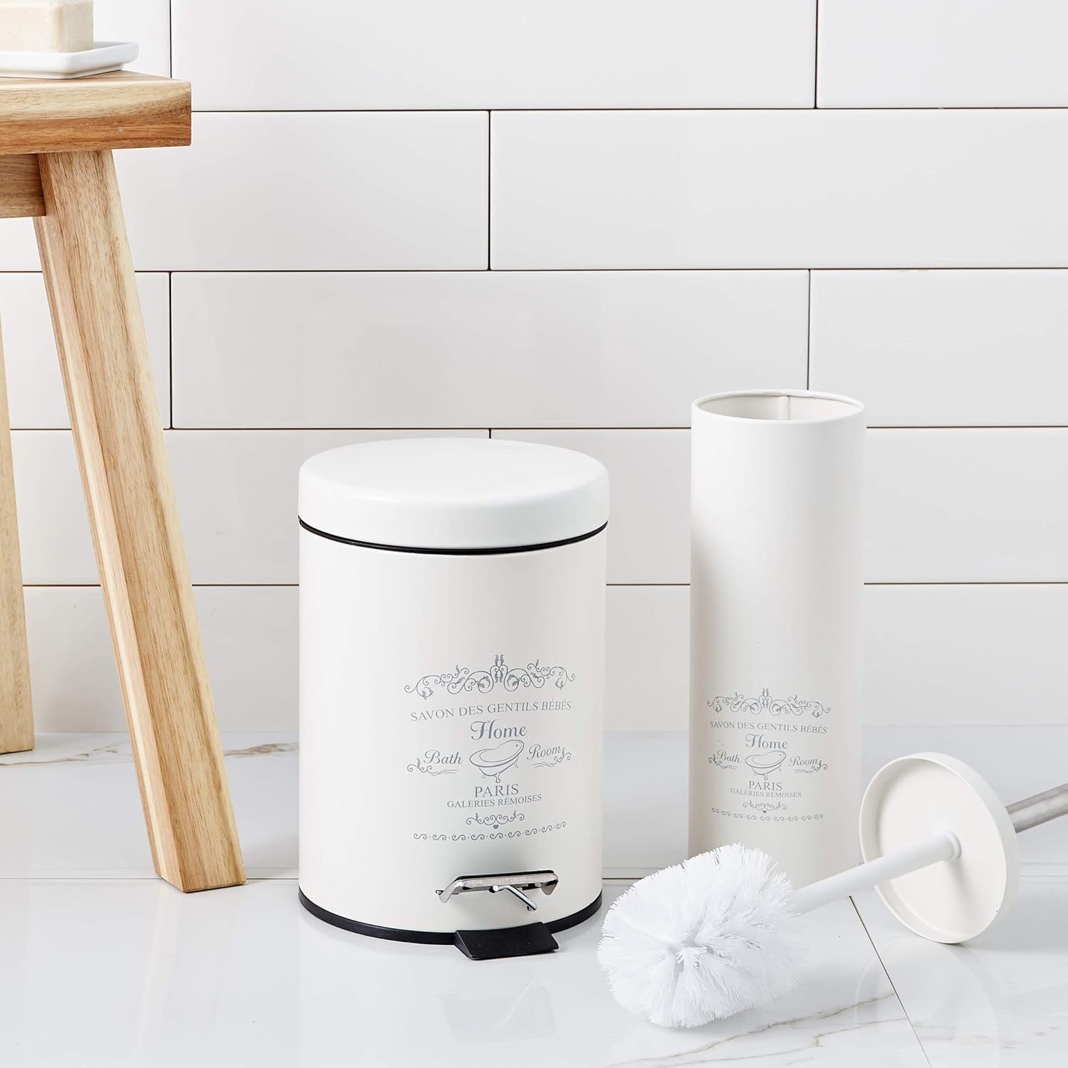 Bedroom Decorative Waste Basket With Stylish Accent Decor To Complement