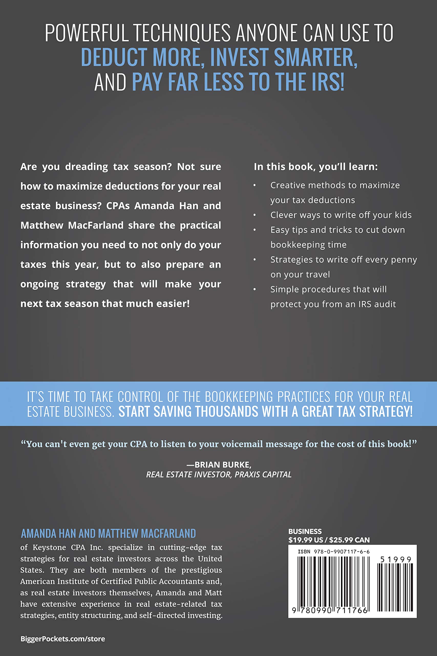 The Book on Tax Strategies for the Savvy Real Estate Investor: Powerful techniques anyone can use to deduct more, invest smarter, and pay far less to the IRS! (Tax Strategies, 1) The Book on Tax Strategies for the Savvy Real Estate Investor: Powerful techniques anyone can use to deduct more, invest smarter, and pay far less to the IRS! (Tax Strategies, 1) Paperback Audible Audiobook Kindle Spiral-