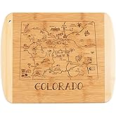 Totally Bamboo A Slice of Life Colorado State Serving and Cutting Board, 11" x 8.75"