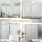 rabbitgoo Window Film Privacy 75x200 cm Frosted Stripe Glass Covering UV view 7