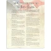 USA Constitution, The Bill of Rights - Patriotic Wall Art Print, 11 x 14" Unframed American Flag Wall Art Decor for Home, Office, School or Man Cave Decor - 4th Of July
