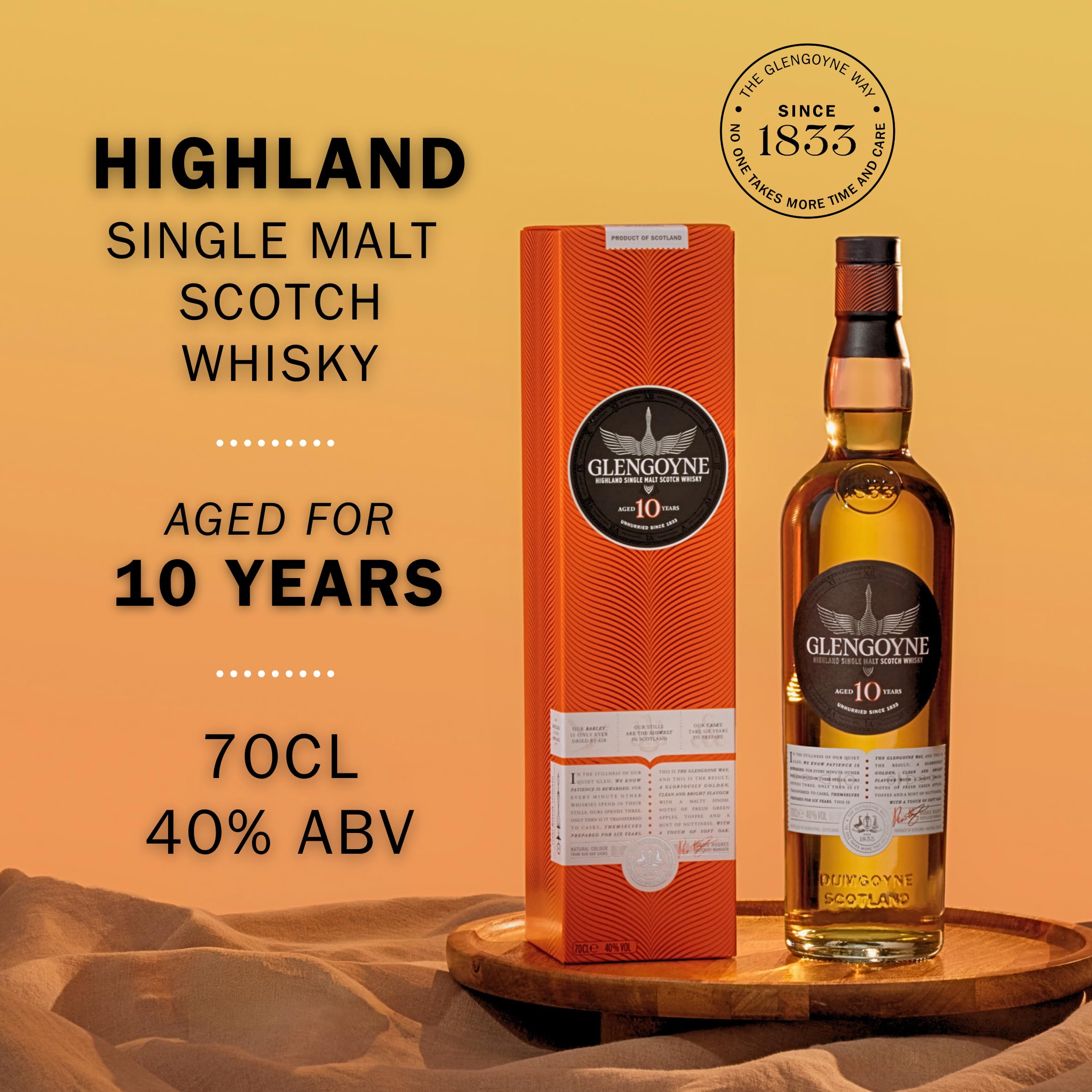 Glengoyne 10 Jahre Single Malt Scotch Whisky mit Geschenkverpackung (1 x 0,7 l) 2
