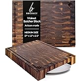 Cutting Board – Non Toxic End Grain Butcher Block with Handle, Charcuterie Boards, Cheese Board For Kitchen And Dining – Kitchen Must Haves Chopping Block - Food Safe Finishing