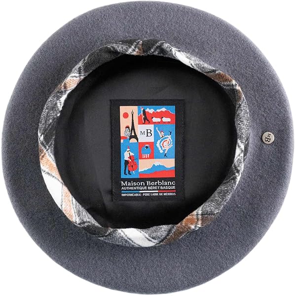 The Basque Hoquy Vintage Classic France Wool Navy Beret Accessories | The Basque Hoquy Vintage Classic France Wool  main image 3