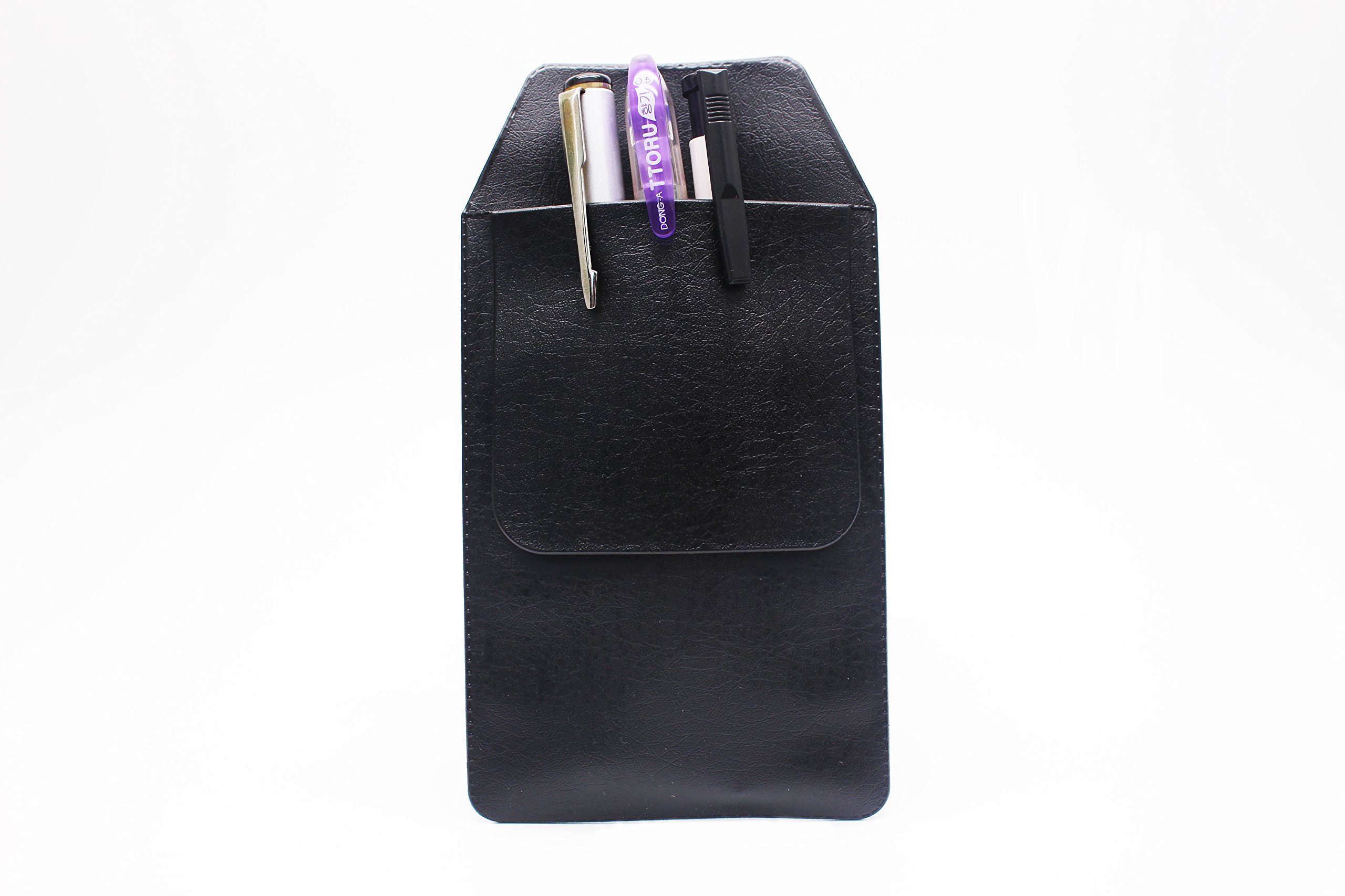 6 Pcs Black Vinyl Pocket Protector, For Pen Leaks,for School Hospital